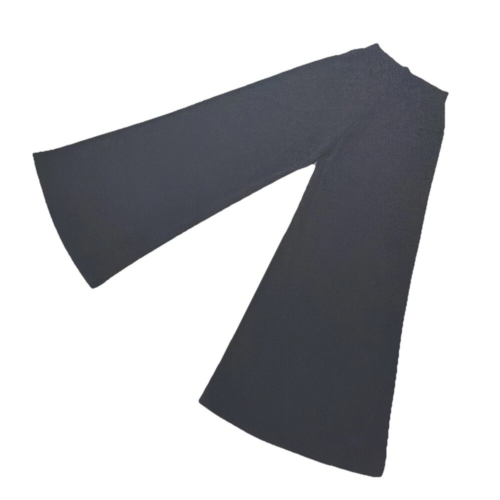 CLARA SUN WOO Signature Palazzo Wide-Leg Pull-On Knit Pant in Black Size XSmall